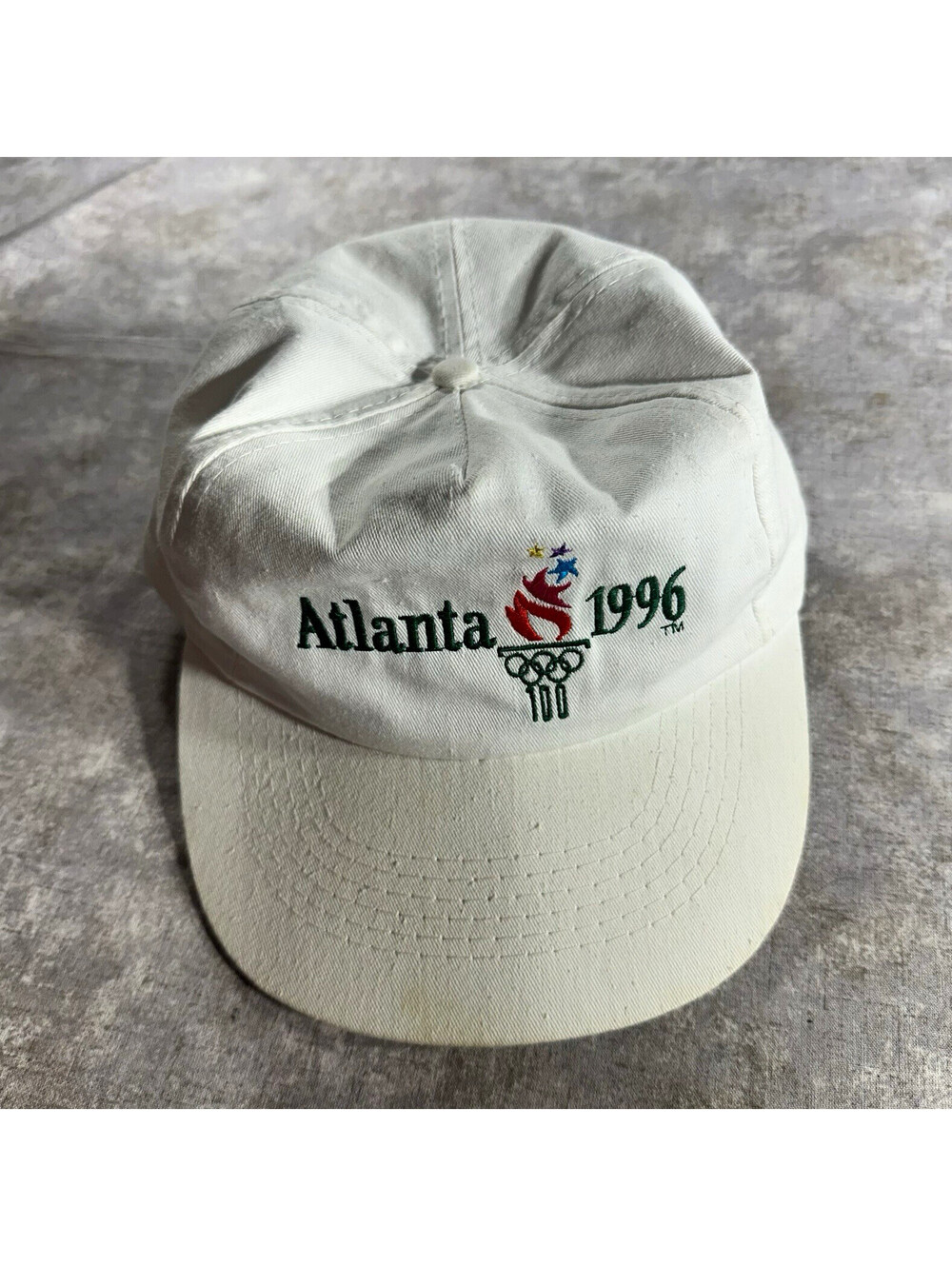 Universal Atlanta 1996 Olympic Games USA White Adjustable Snapback Cap One Size